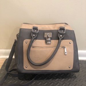 Dark grey and tan charming Charlie purse